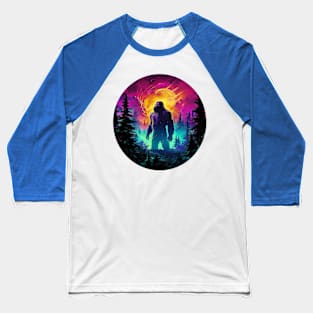 Sasquatch Under Sunset Baseball T-Shirt